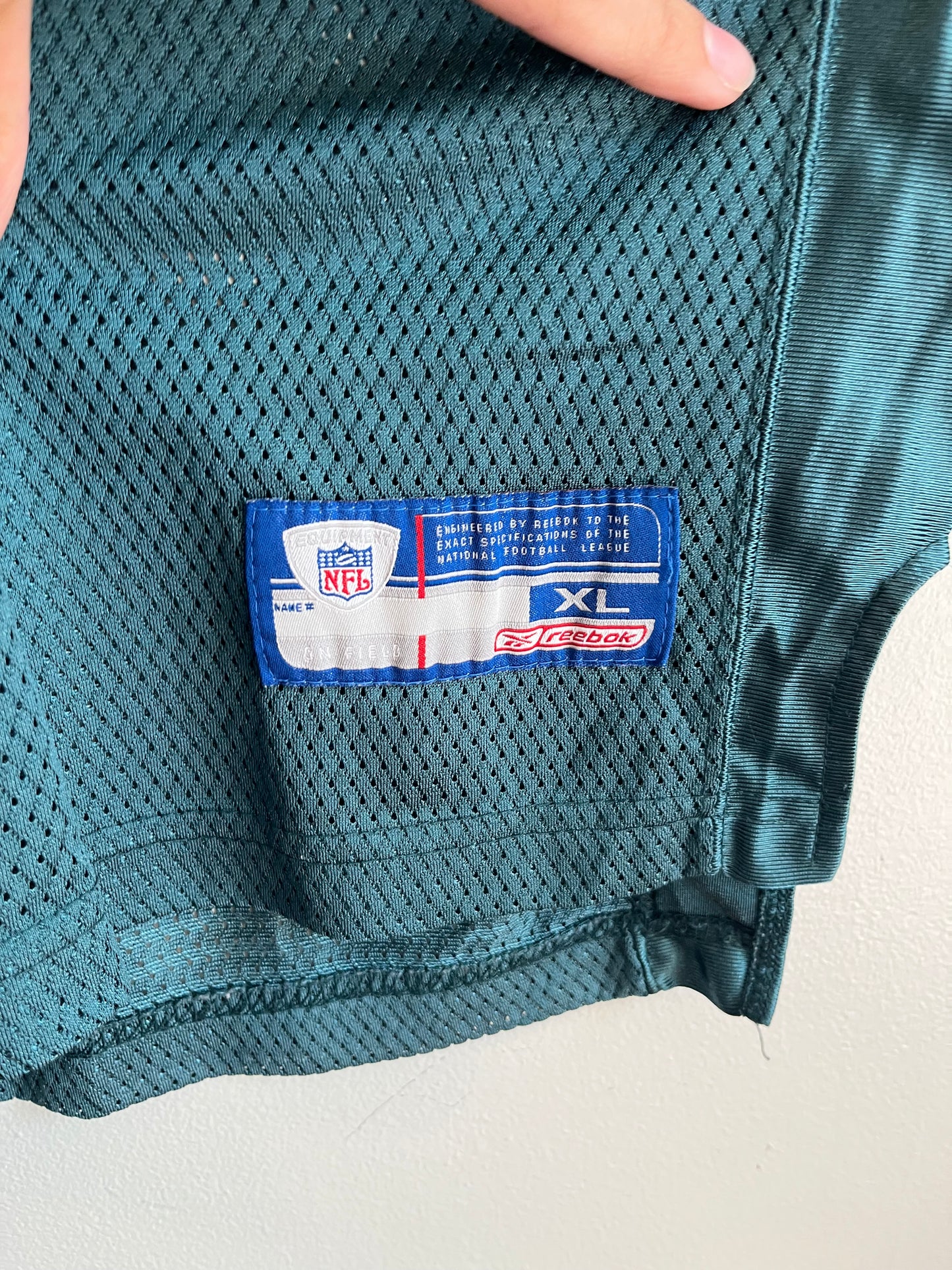 00s Philadelphia Eagles Donovan McNabb Green Reebok NFL Jersey (Youth XL)