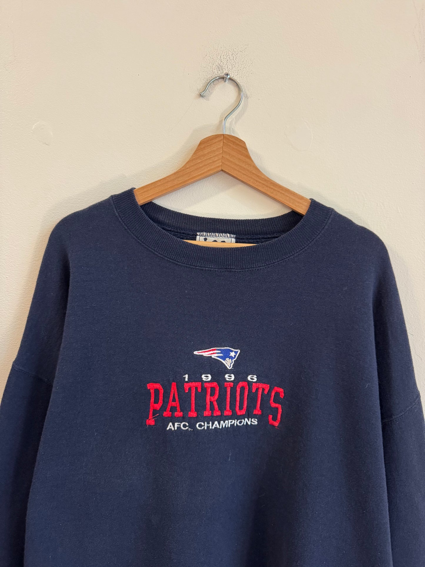 1996 New England Patriots AFC Champions Lee Crewneck (XL)