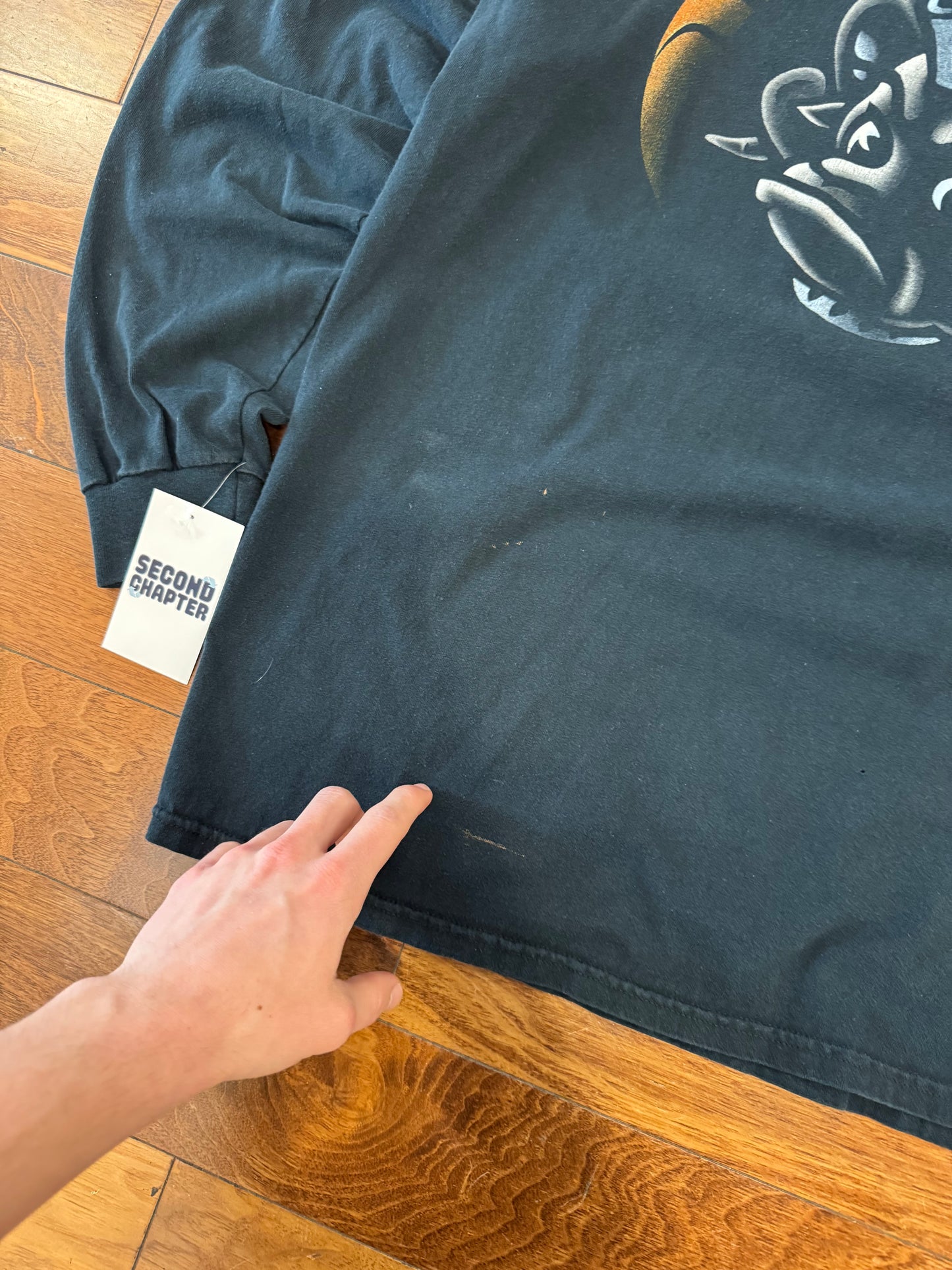 00s UNC Faded Mascot Long Sleeve Tee (XL)