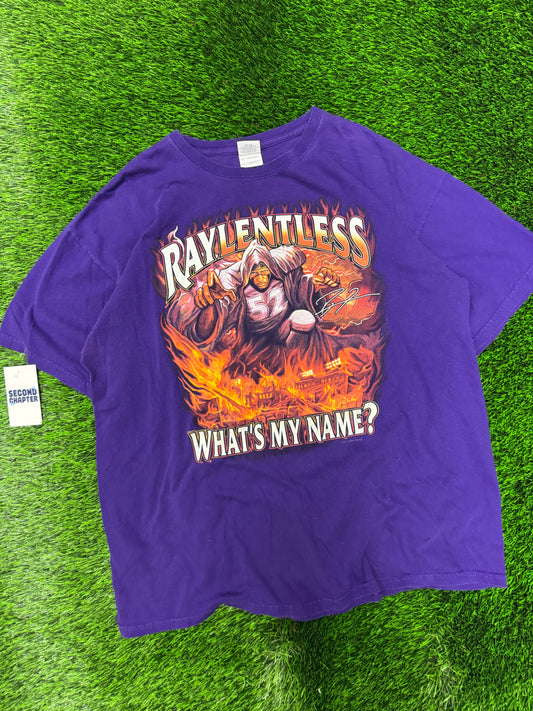 2012 Ray Lewis Raylentless Baltimore Ravens Purple Tee (XL)