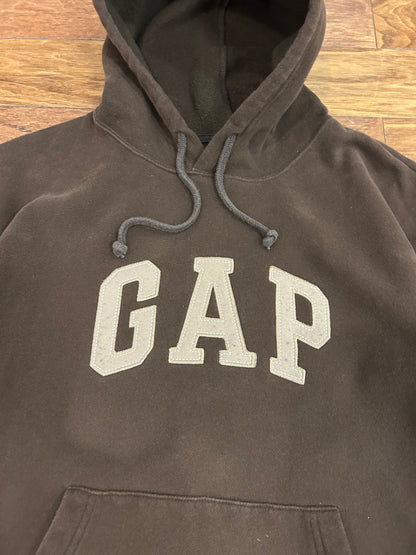 00s GAP Spell Out Mocha Hoodie (M)