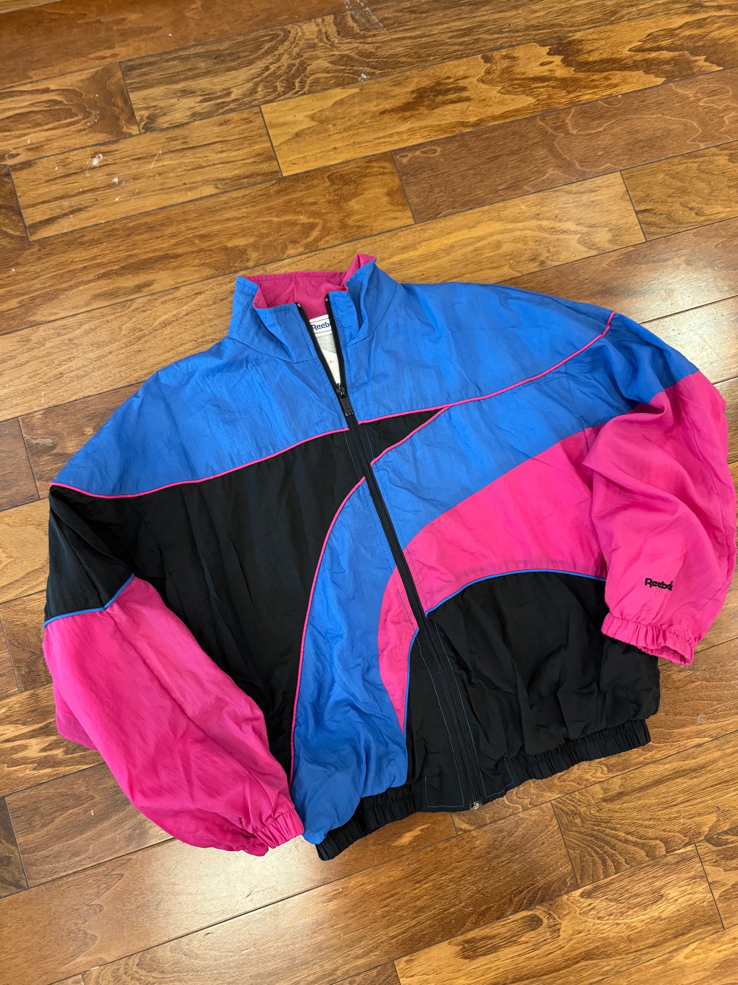 00s Reebok Blue/Purple/Black Windbreaker (L)