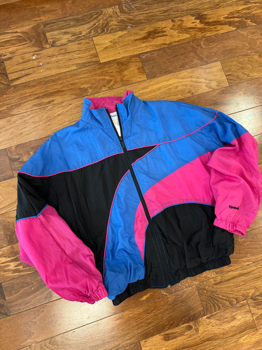 00s Reebok Blue/Purple/Black Windbreaker (L)
