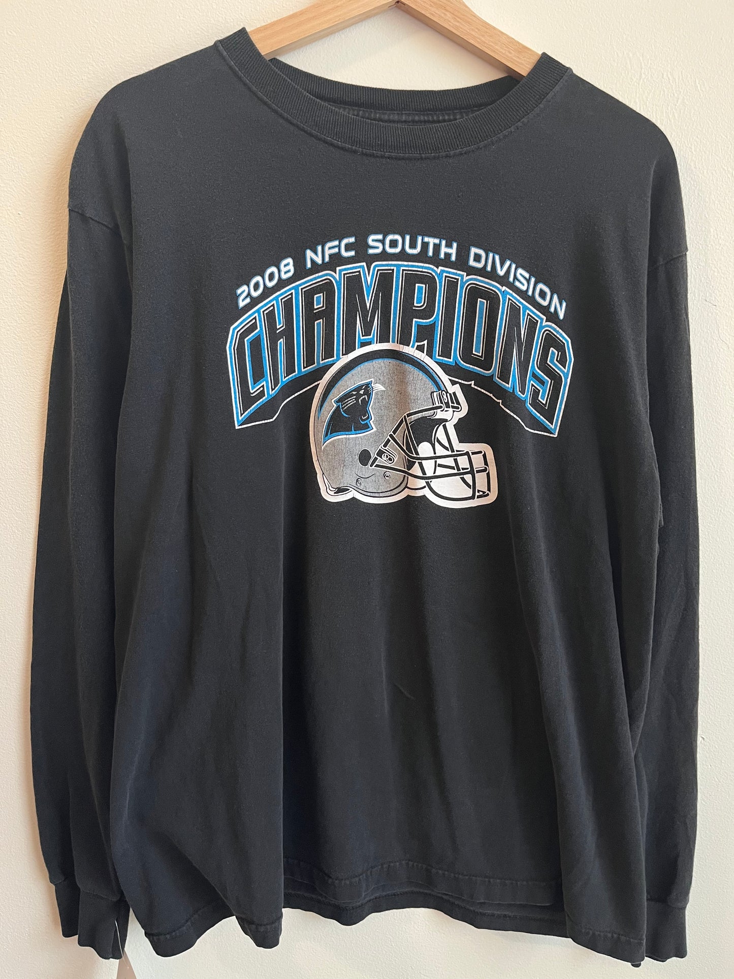 2008 Carolina Panthers NFC South Champions Long Sleeve Shirt (M)