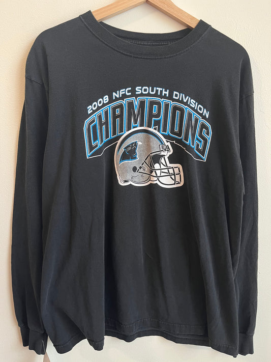 2008 Carolina Panthers NFC South Champions Long Sleeve Shirt (M)
