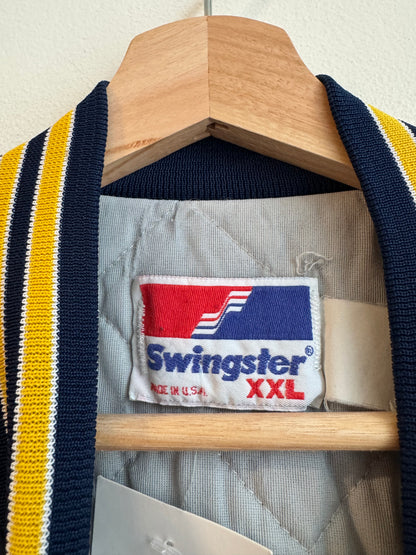 80s Notre Dame Boxy Swingster Vintage Windbreaker Varsity Jacket (L)