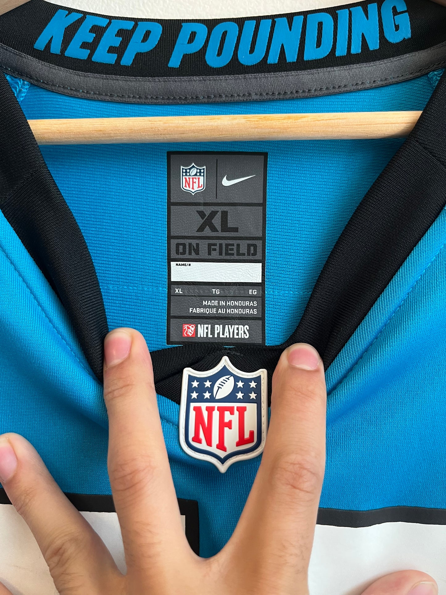 2010s Carolina Panthers Luke Kuechly Blue Nike Jersey (XL)