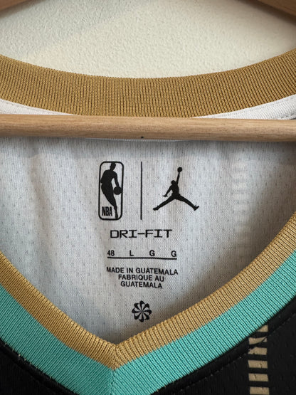 2022 Charlotte Hornets LaMelo Ball Swingman City Edition Black Pinstripe Jersey (L)