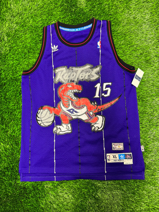 Toronto Raptors Vince Carter #15 Adidas Hardwood Classics Jersey (XL)