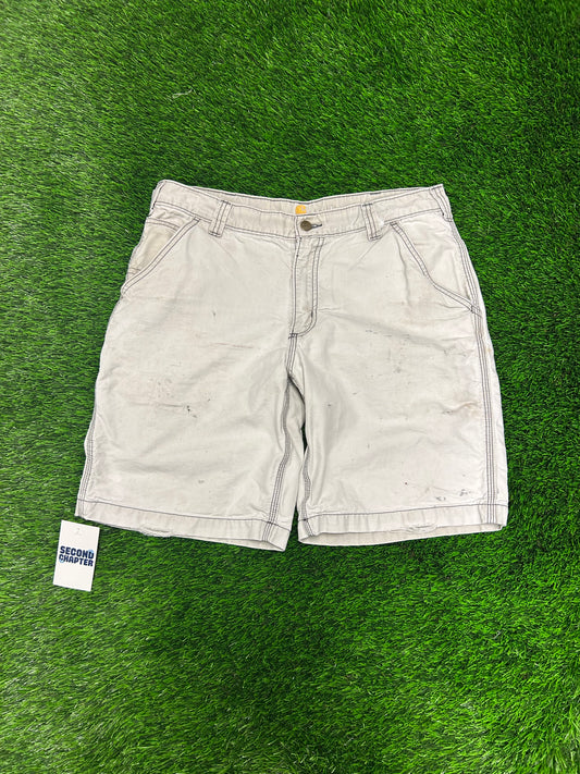 00s Carhartt White Paint Workwear Shorts (34)