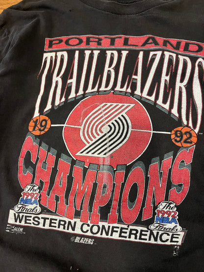 1992 Portland Trailblazers Thrashed Vintage NBA Tee (S)