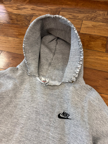 90s Nike Left Chest Swoosh Thrashed Hoodie (XL)