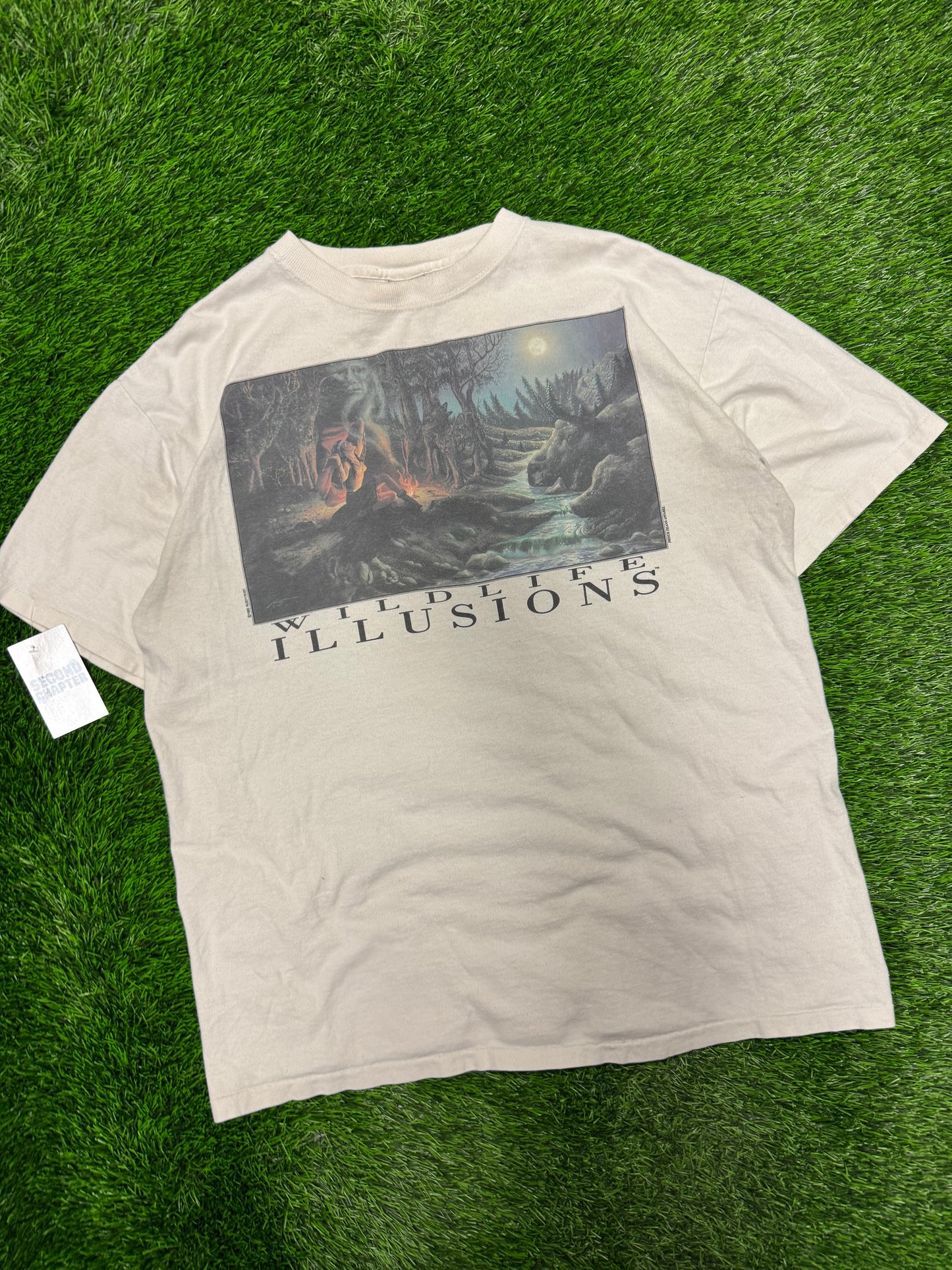 1993 Wildlife Illusions Vintage Nature Art Tee (XL)