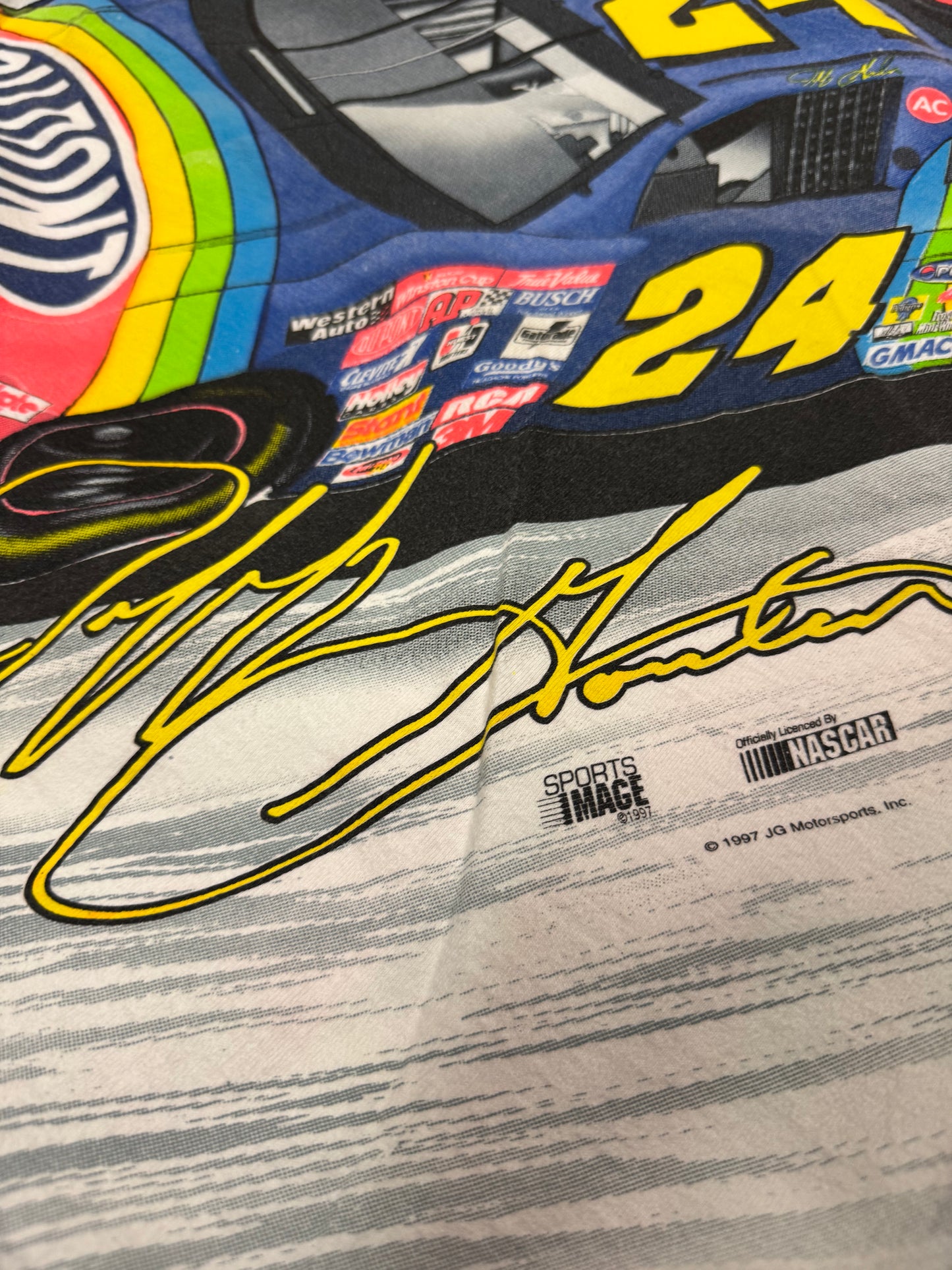 1997 Jeff Gordan Vintage Sports Image Rainbow AOP Tee (XL)