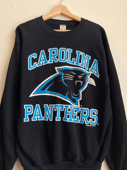 1993 Carolina Panthers Spell Out Black Crewneck (L)