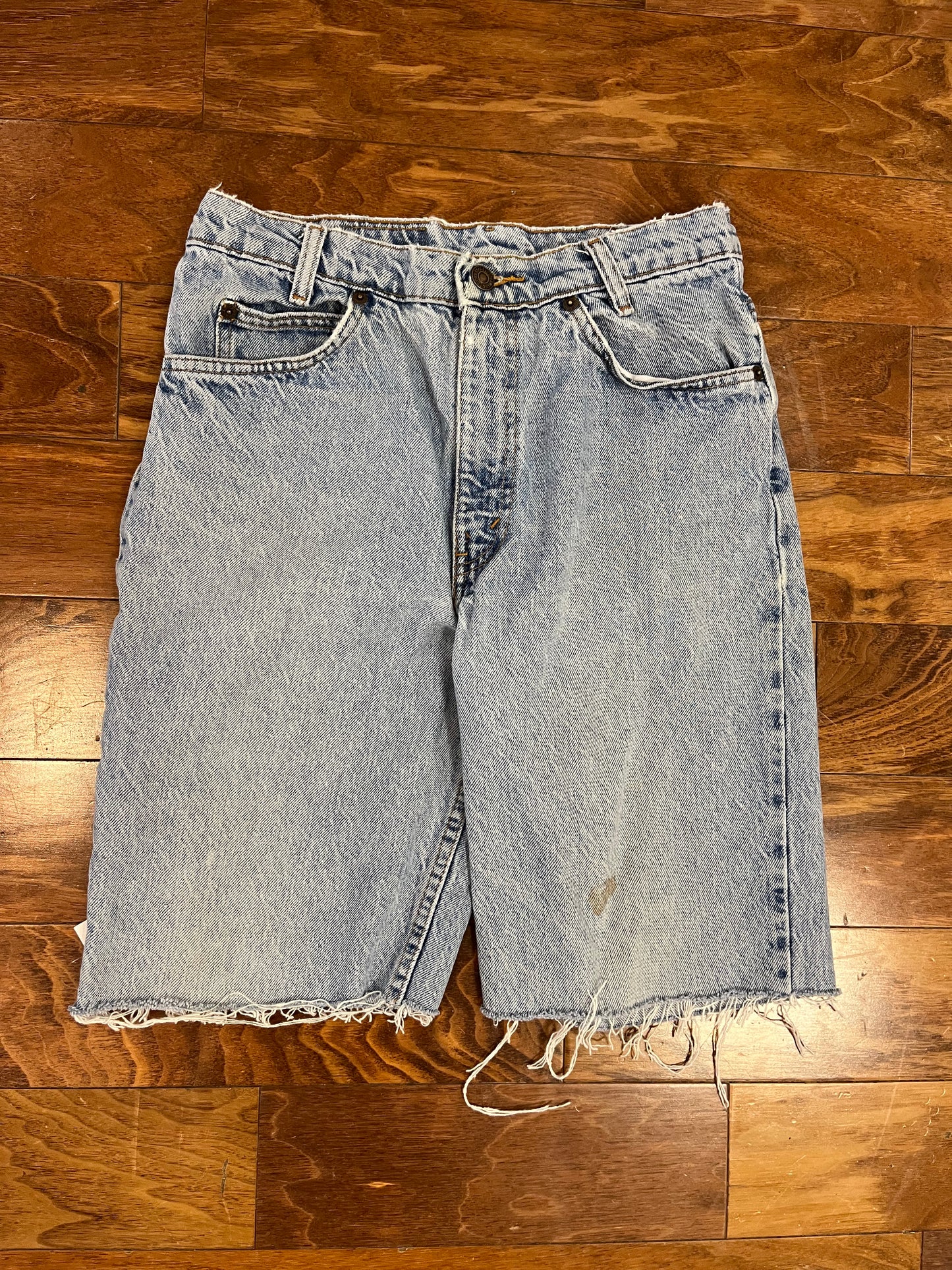 90s Levi's Student Vintage Orange Tab Distressed Light Wash Jeans (28)