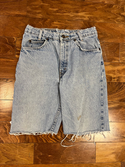 90s Levi's Student Vintage Orange Tab Distressed Light Wash Jeans (28)
