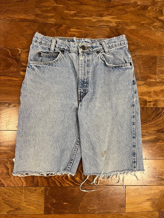 90s Levi's Student Vintage Orange Tab Distressed Light Wash Jeans (28)