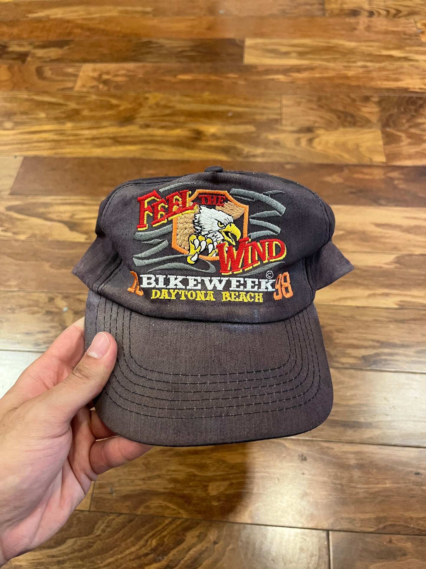 1998 Bike Week Daytona Beach Feel The Wind Eagle Hat