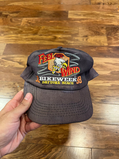 1998 Bike Week Daytona Beach Feel The Wind Eagle Hat