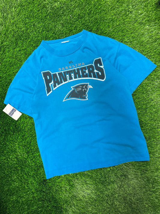 00s Carolina Panthers Blue Spell Out Tee (L)
