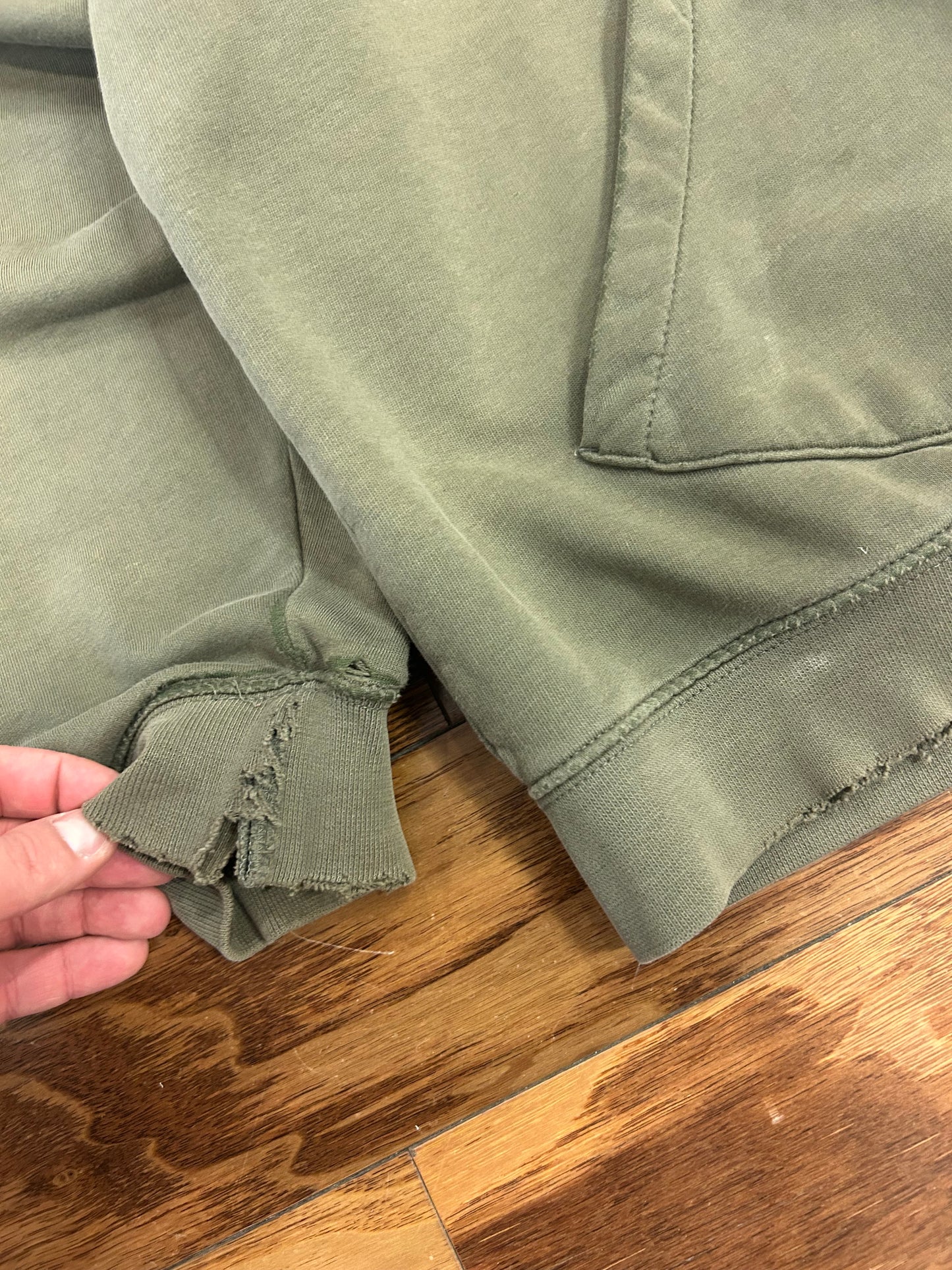 00s Nike Distressed Olive Green Hoodie (L)