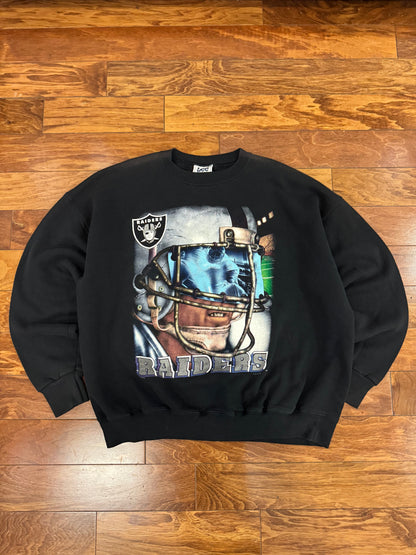 1996 Oakland Raiders Helmet Graphic Crewneck (XXL)