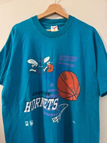 90s Charlotte Hornets Teal Artex Tee (XL)