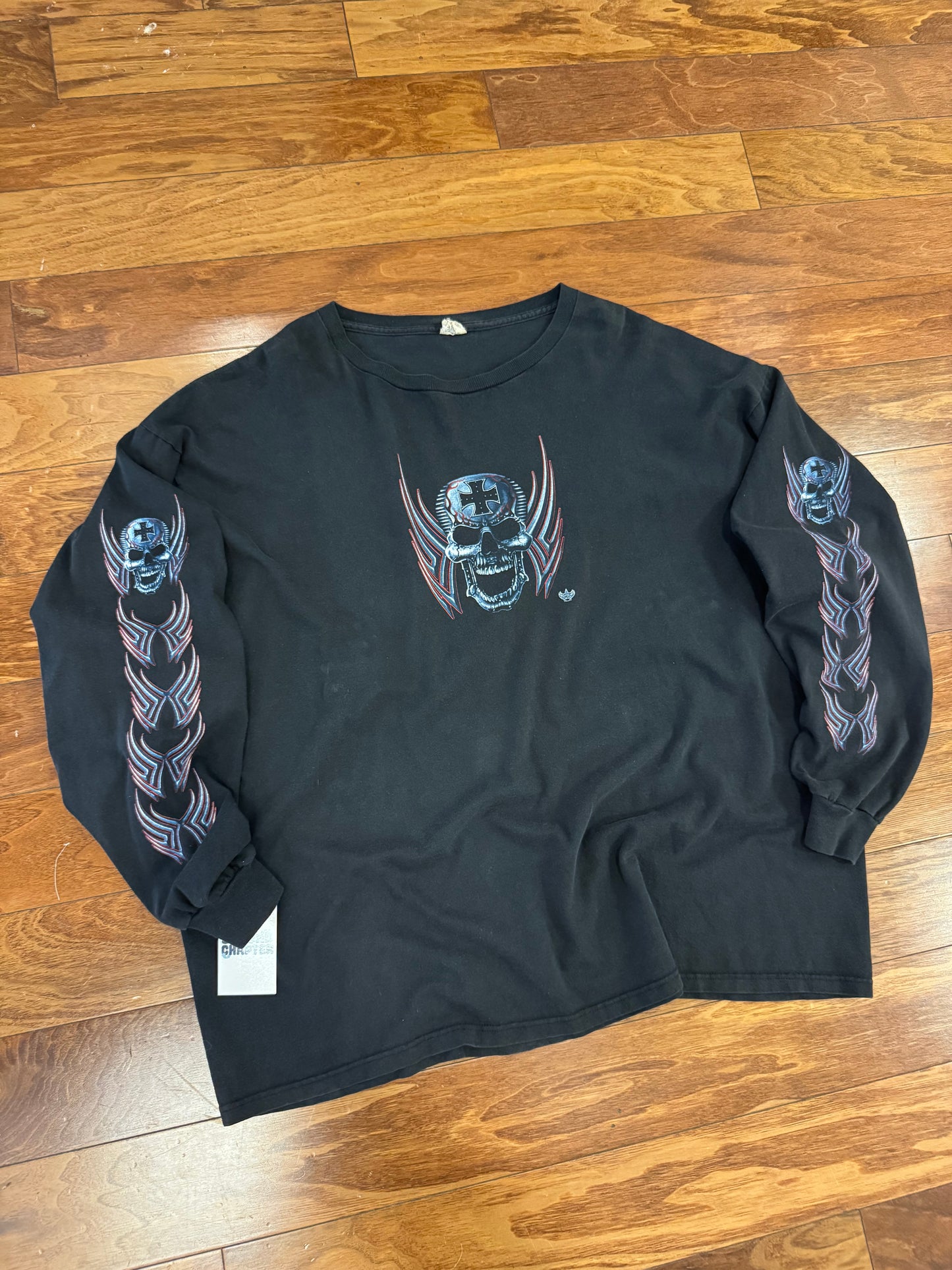 00s Live To Ride Flames Graphic Long-Sleeve Shirt (XXL)