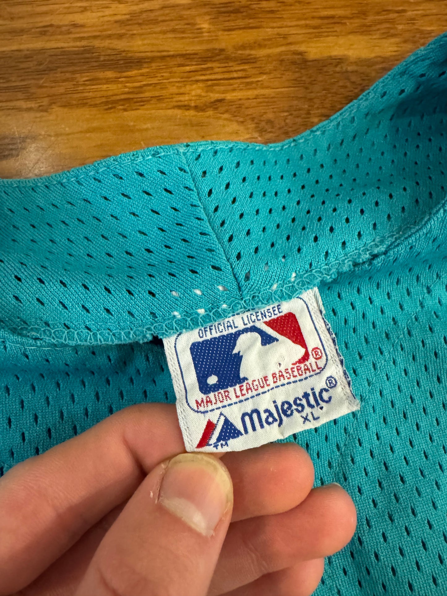 90s Florida Marlins Majestic Embroidered MLB Jersey (XL)