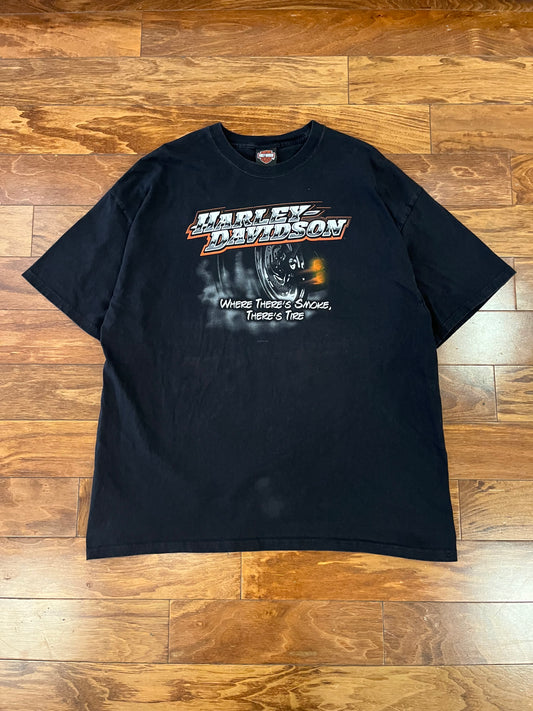 2010 Harley Davidson Tire Smoke Tee (XXL)