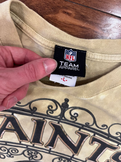 00s New Orleans Saints Tie Dye NFL Tee (L)