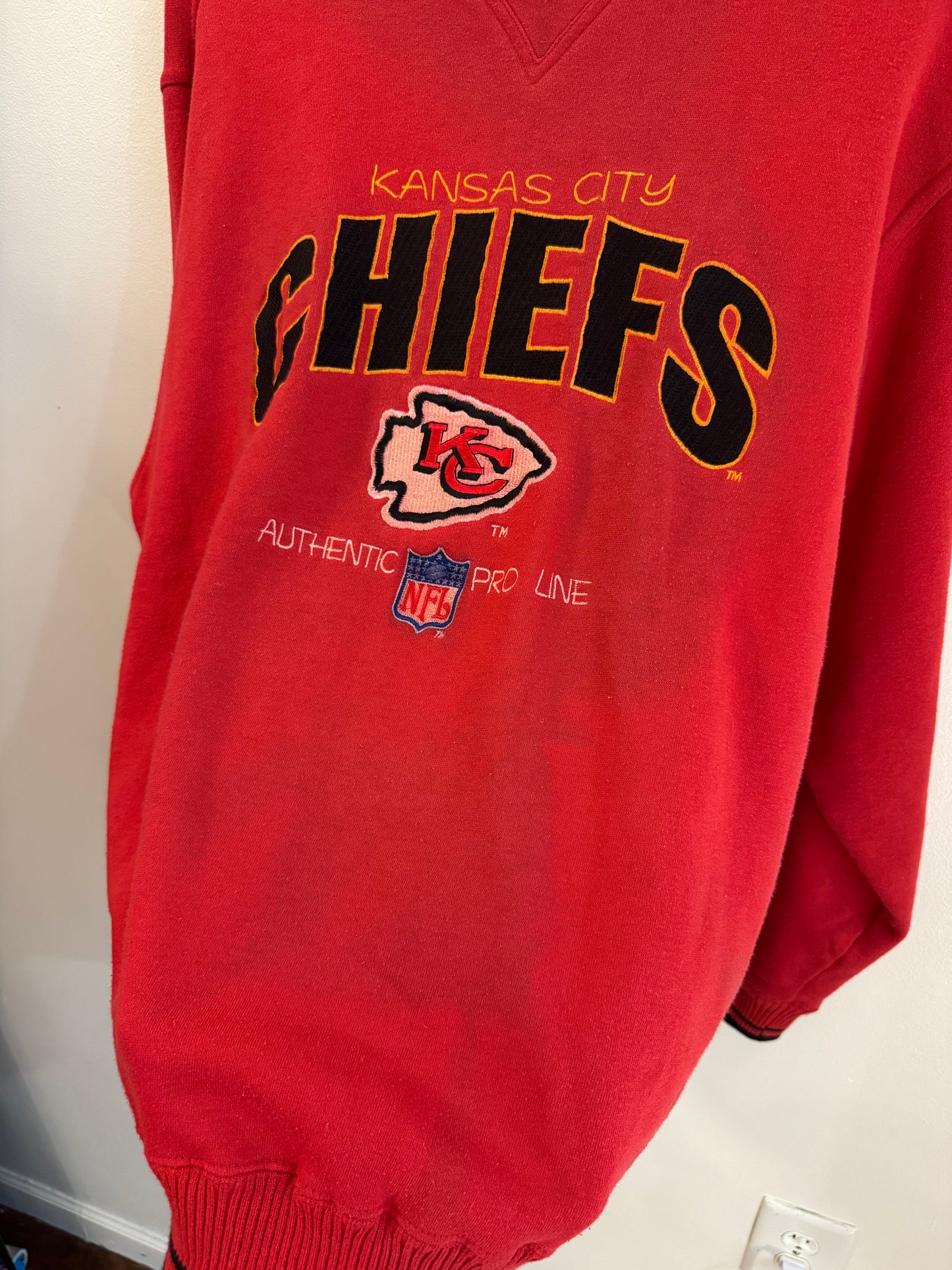 1990s Kansas City Chiefs Logo Athletic Pro Line Crewneck (XL)