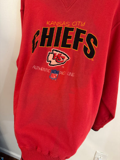 1990s Kansas City Chiefs Logo Athletic Pro Line Crewneck (XL)