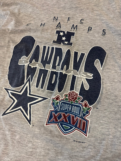 1993 Dallas Cowboys NFC Champs Vintage NFL Tee (L)