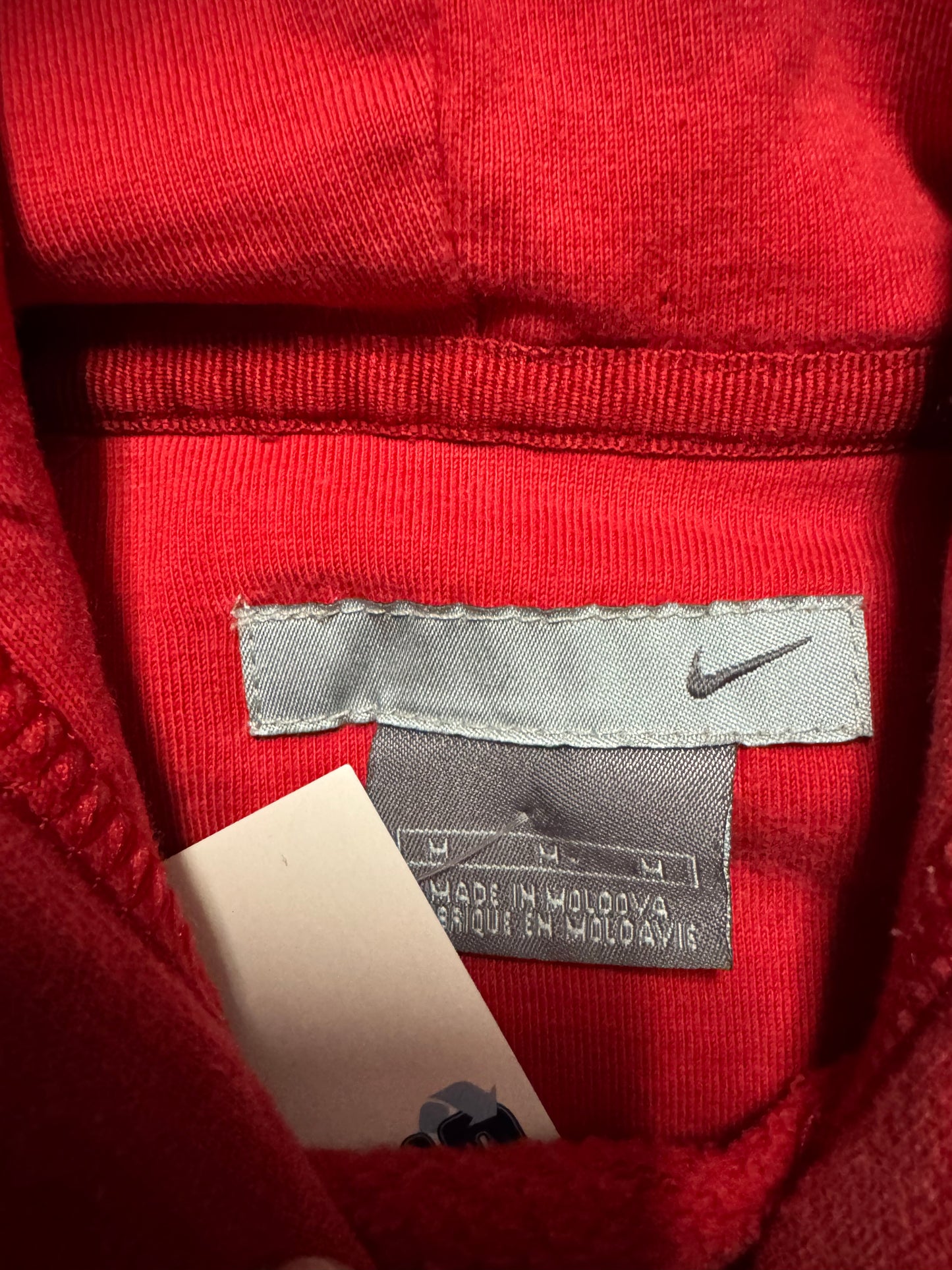 90s Nike Center Swoosh/SO Red Hoodie (M)