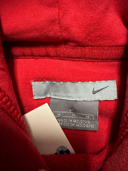 90s Nike Center Swoosh/SO Red Hoodie (M)