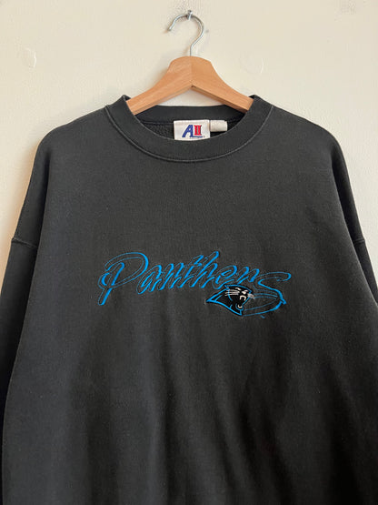 90s Carolina Panthers AII Faded Black Crewneck (L)
