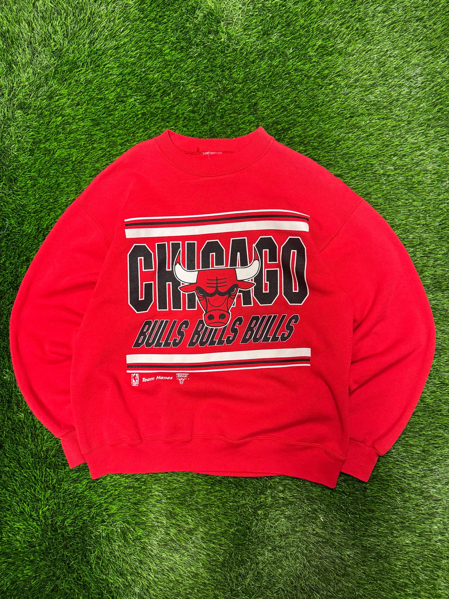 90s Chicago Bulls Vintage Team Hanes Crewneck (L)