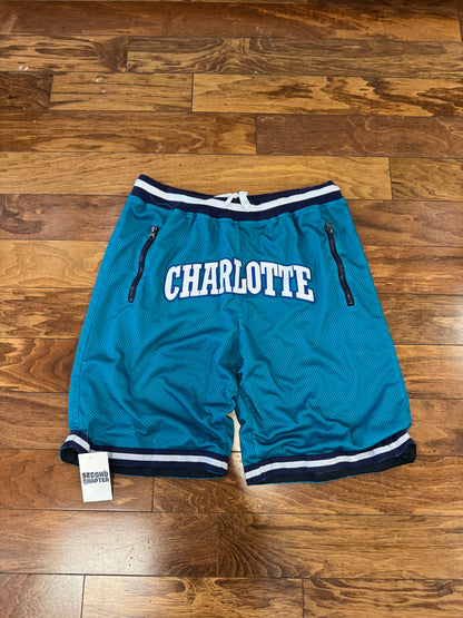 90s Charlotte Hornets Mesh Athletic Shorts (XXL)