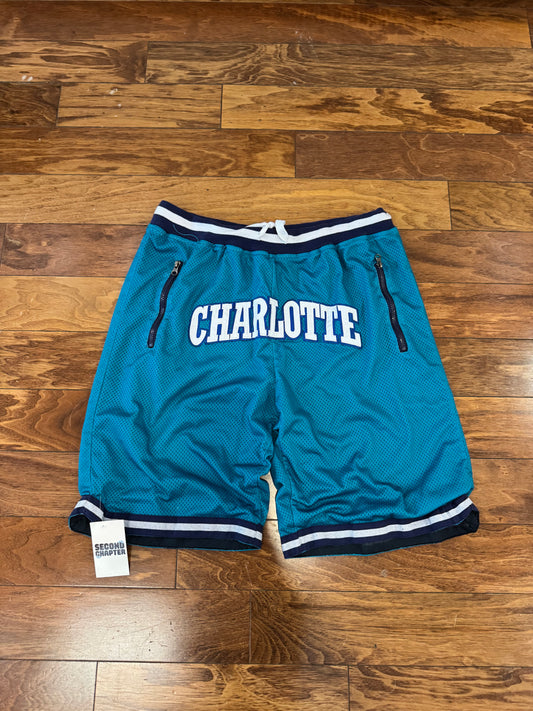 90s Charlotte Hornets Mesh Athletic Shorts (XXL)