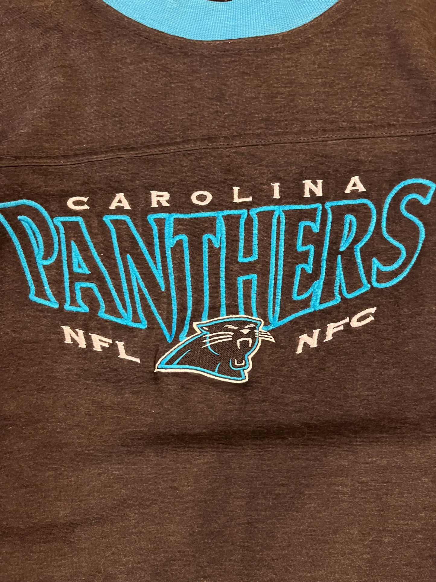 00s Carolina Panthers Embroidered Two Tone Crewneck (XL)