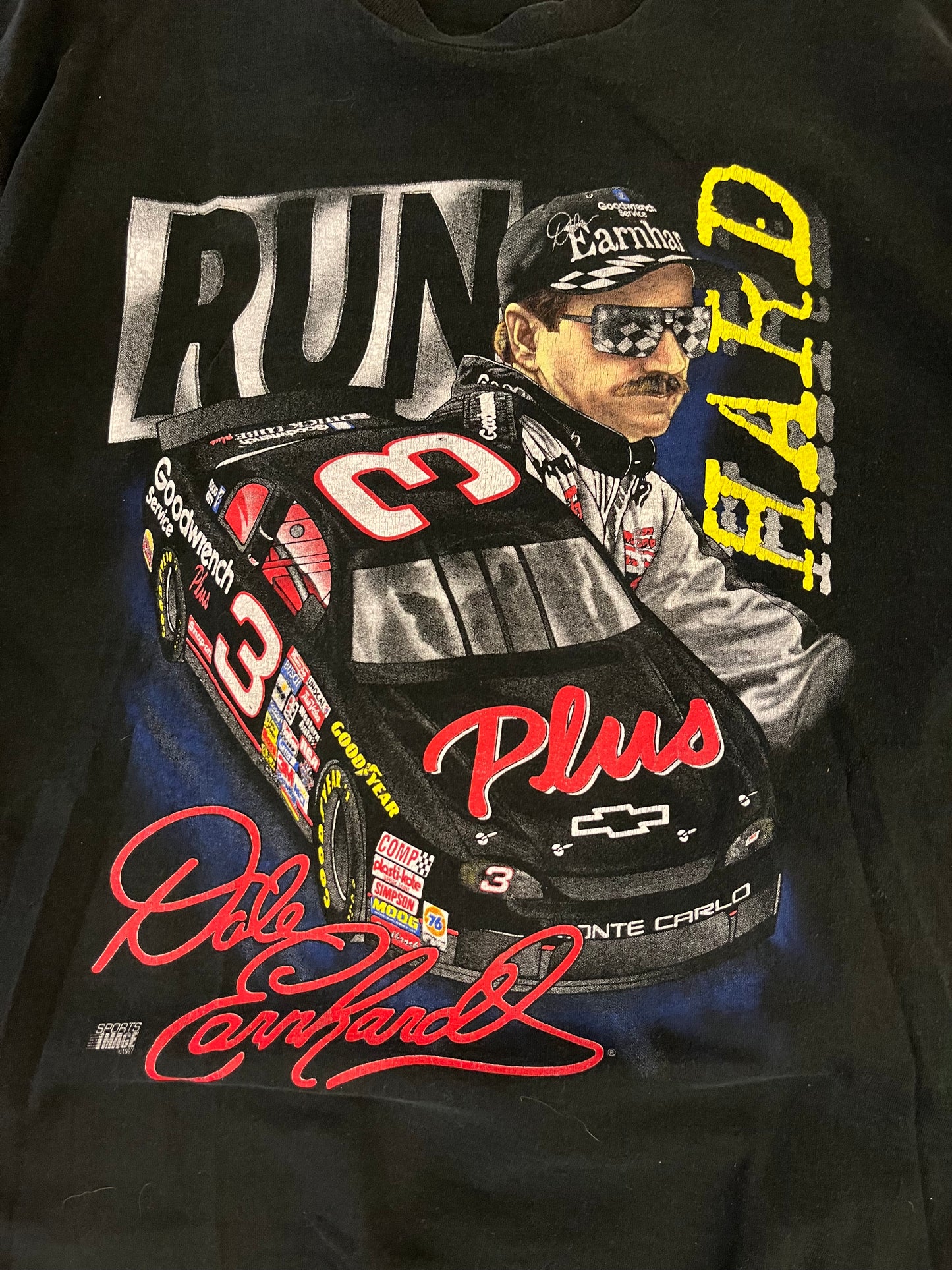 90s Dale Earnhardt "Run Hard" Nascar Tee (XXL)