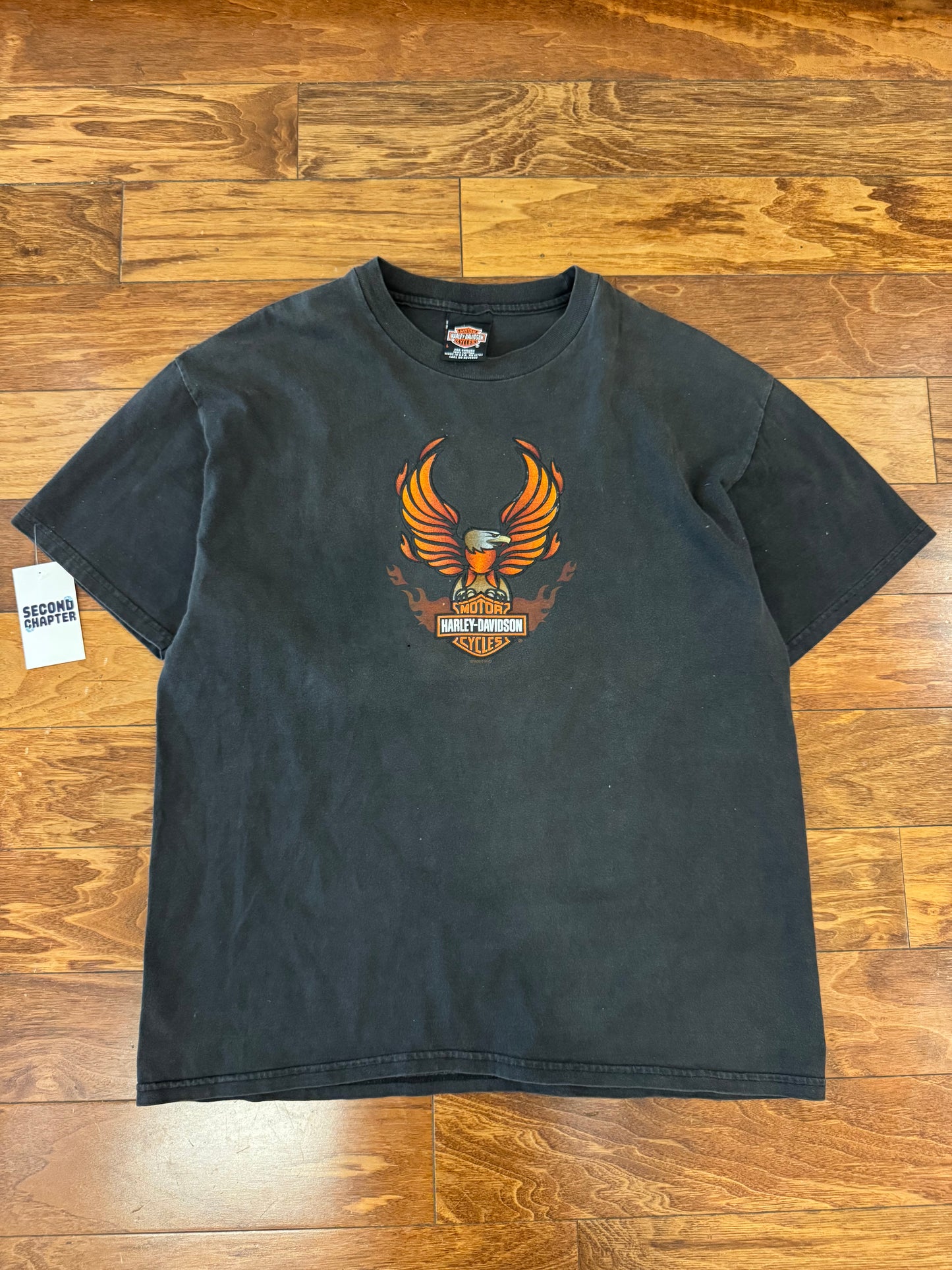 2000 Harley Davidson Flaming Eagle South Carolina Graphic Tee (L)