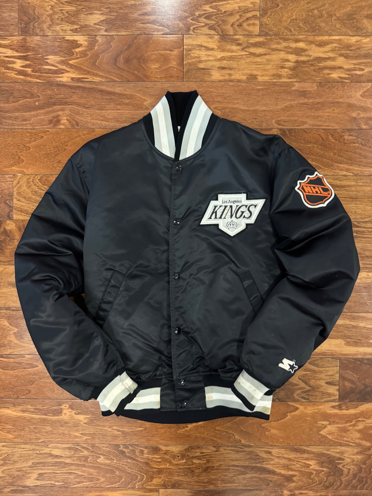 90s Los Angeles Kings Vintage NHL Satin Jacket (M)
