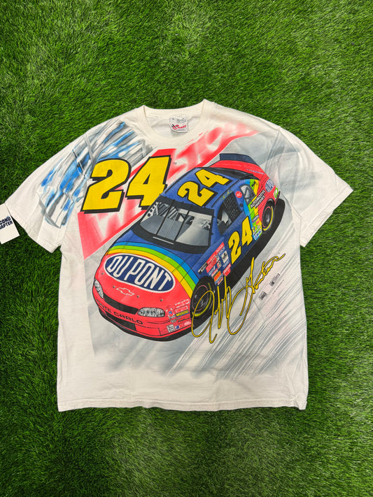 1997 Jeff Gordan Vintage Sports Image Rainbow AOP Tee (XL)