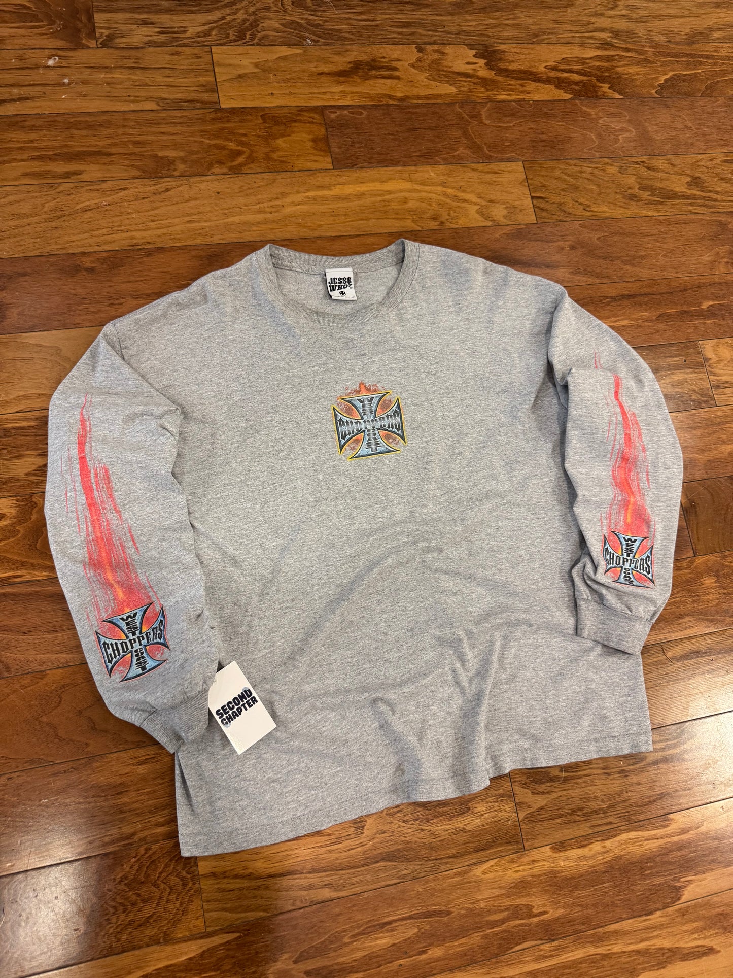 00s West Coast Choppers Jesse Who Flames Long-Sleeve Shirt (XXL)