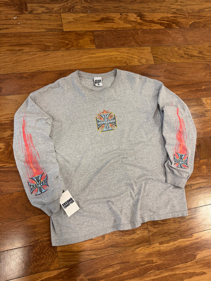 00s West Coast Choppers Jesse Who Flames Long-Sleeve Shirt (XXL)