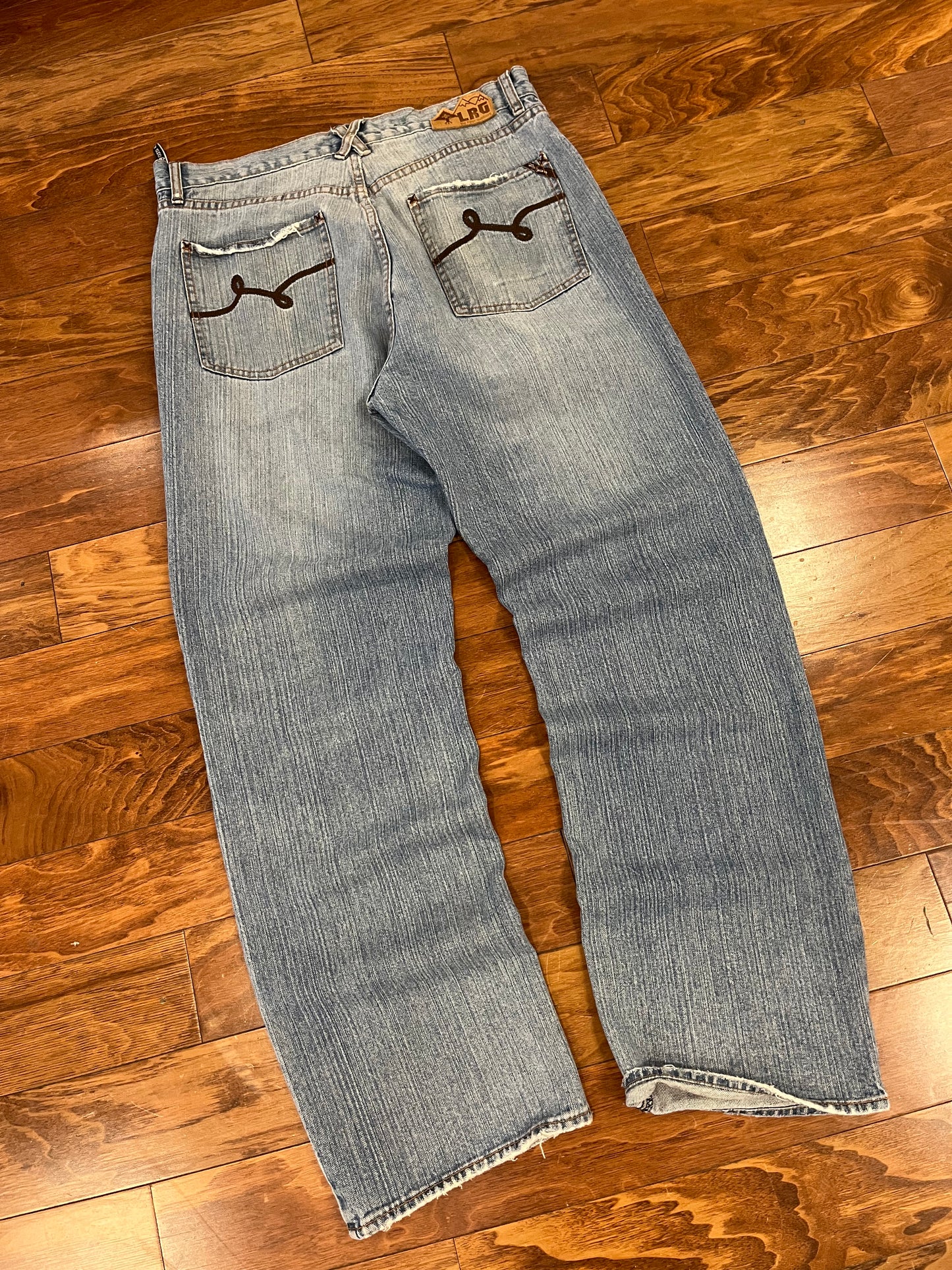 00s LRG Baggy Light Blue Jeans (36 x 34)