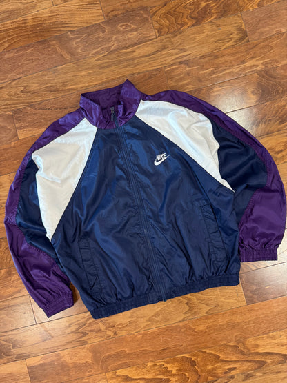90s Nike Purple/Navy Deadstock Vintage Windbreaker (L)
